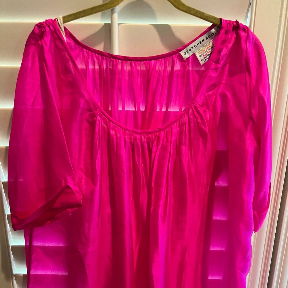 Hot Pink Silk Gretchen Scott Blouse